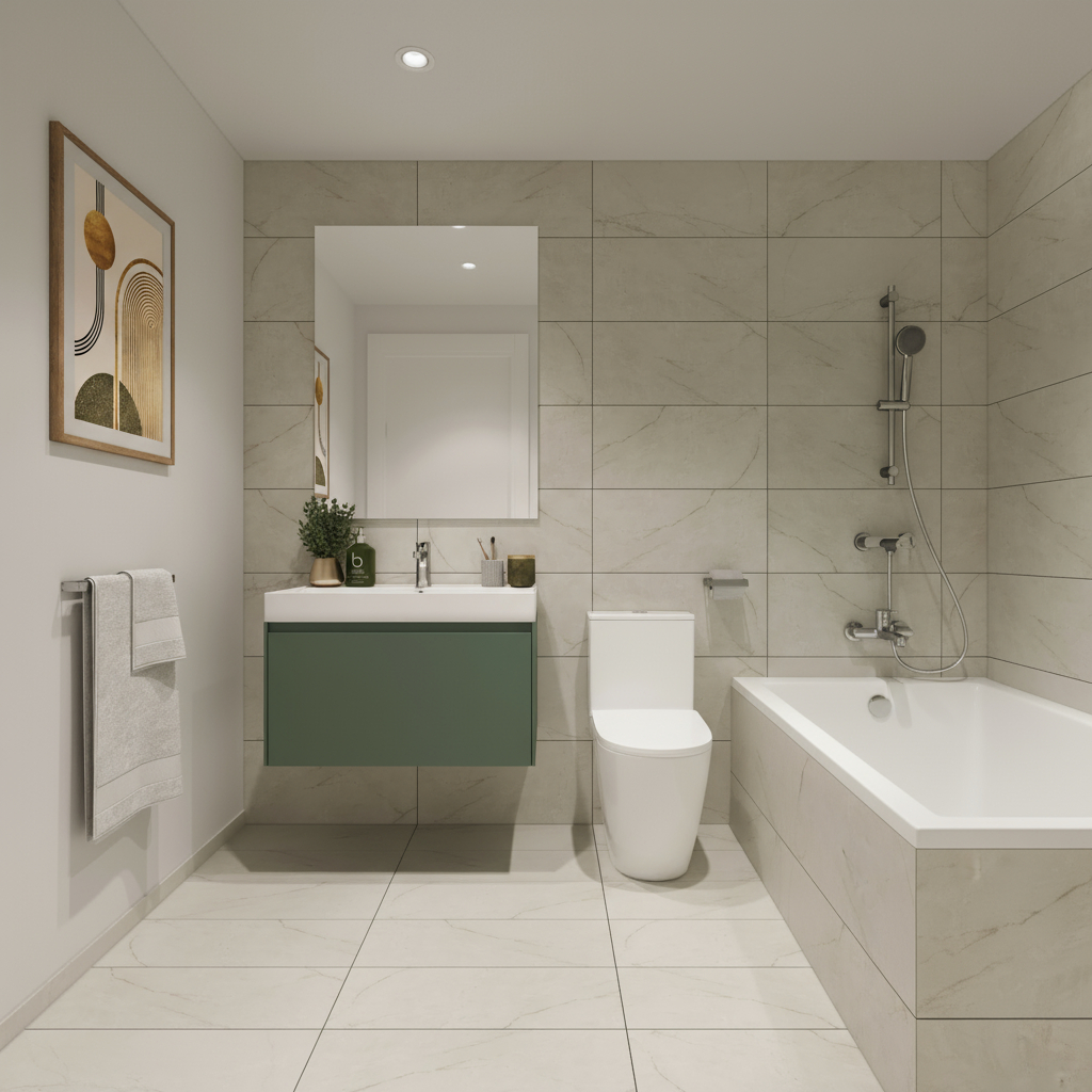 Baño-bañera sin mampara