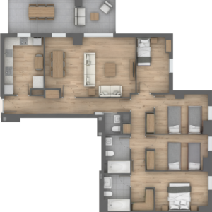 Habitación sin unir al salón