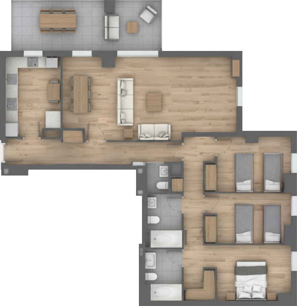 Habitación unida al salón